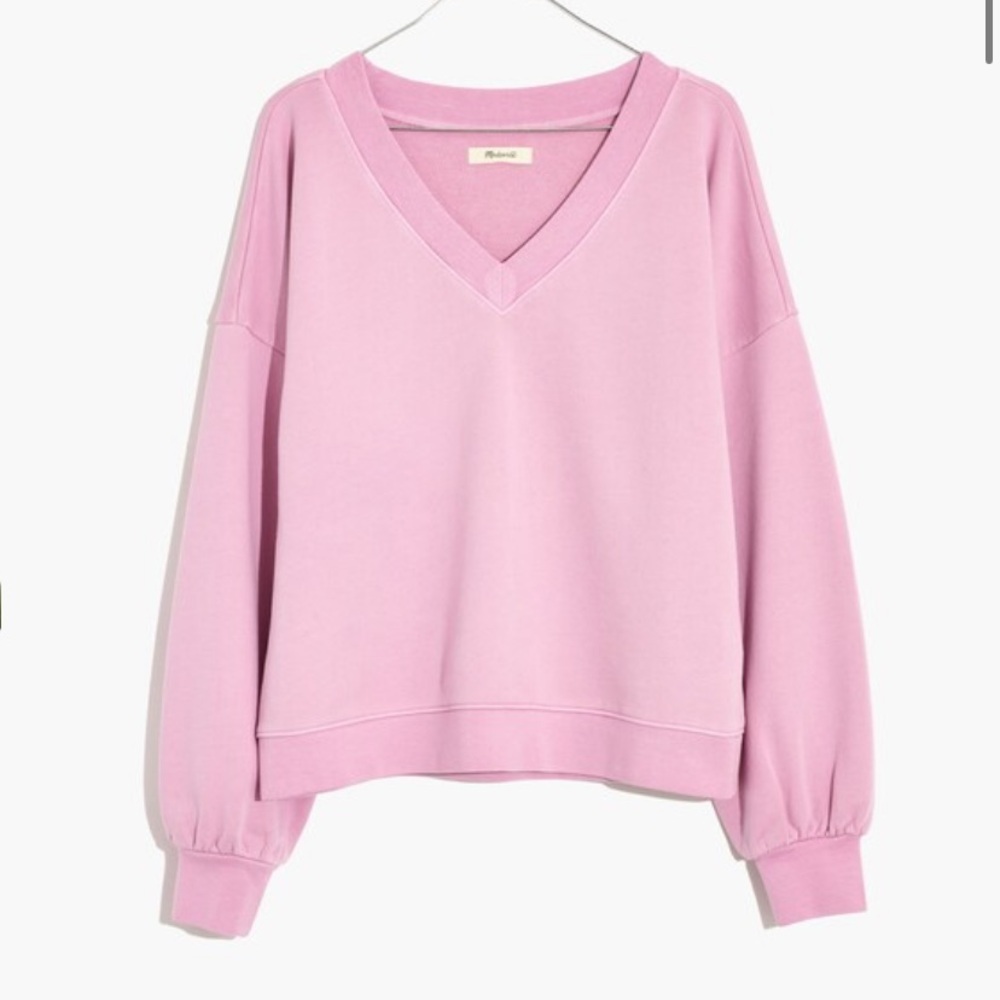 Madewell (Re)sourced cotton v-neck sweatshirt